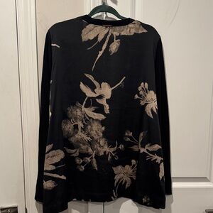 Donna Karan pre loves Black Cardigan with a beautiful silky back . Size XL